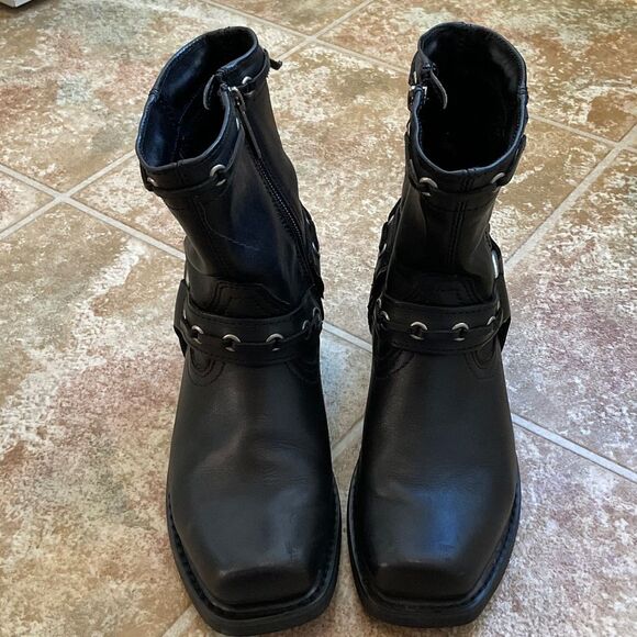 Genuine Harley-Davidson Women’s Leather Riding Boots 5 1/2 USA - Picture 14 of 16